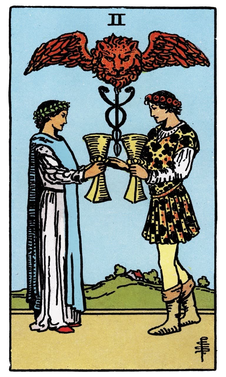 Two of Cups tarot card