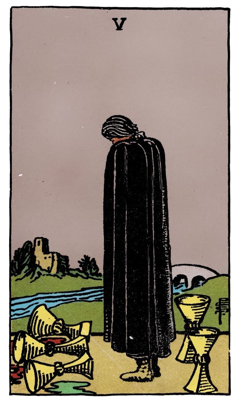 Five of Cups tarot card