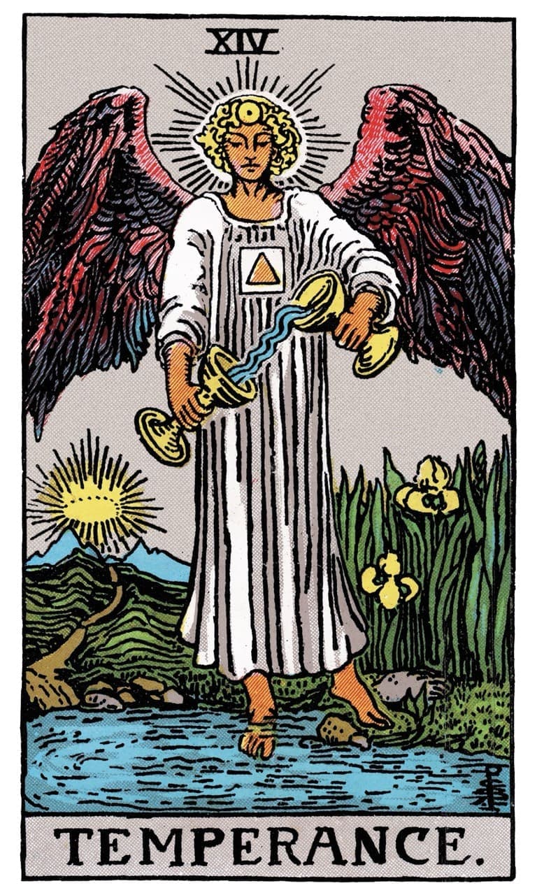 Temperance tarot card from the tarot~ink original deck