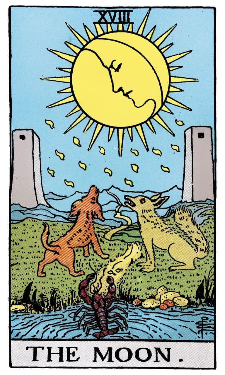 The Moon tarot card