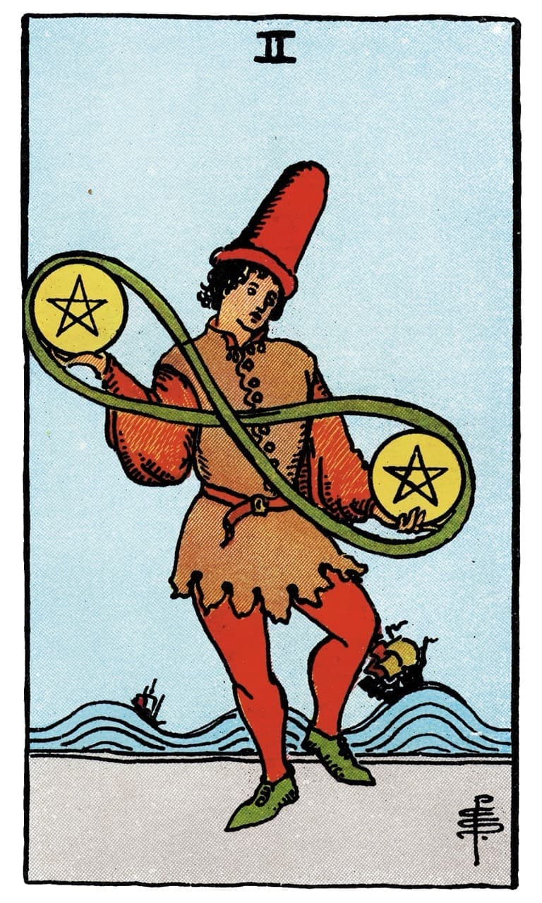 Two of Pentacles tarot card