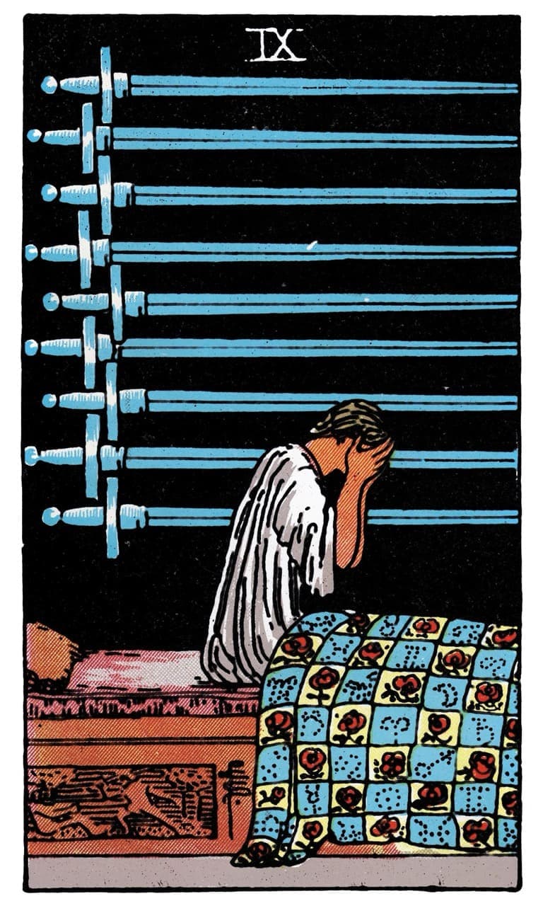 Nine of Swords tarot card