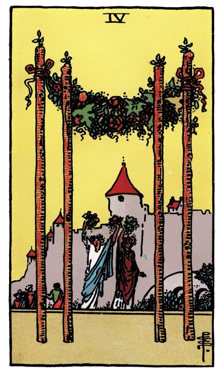 Four of Wands tarot card